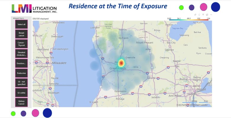 Sample Heat Map Report: Residence at Time of Exposure